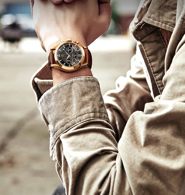 Relógio Masculino Poedagar Executivo - Design Moderno Elegante