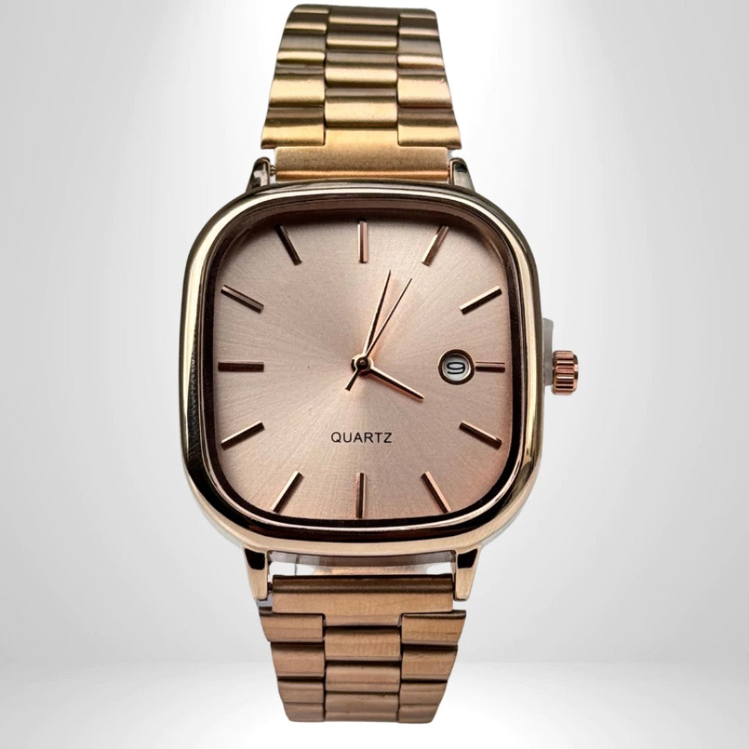 ⌚ ChronoRetro™ – Relógio Masculino Vintage Quadrado | Estilo Clássico com Toque Moderno