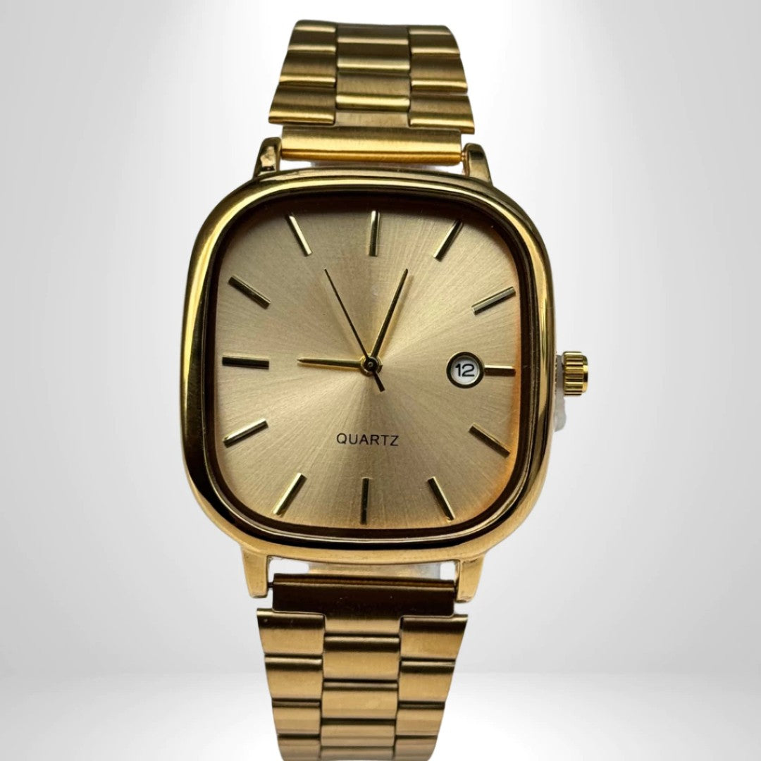 ⌚ ChronoRetro™ – Relógio Masculino Vintage Quadrado | Estilo Clássico com Toque Moderno