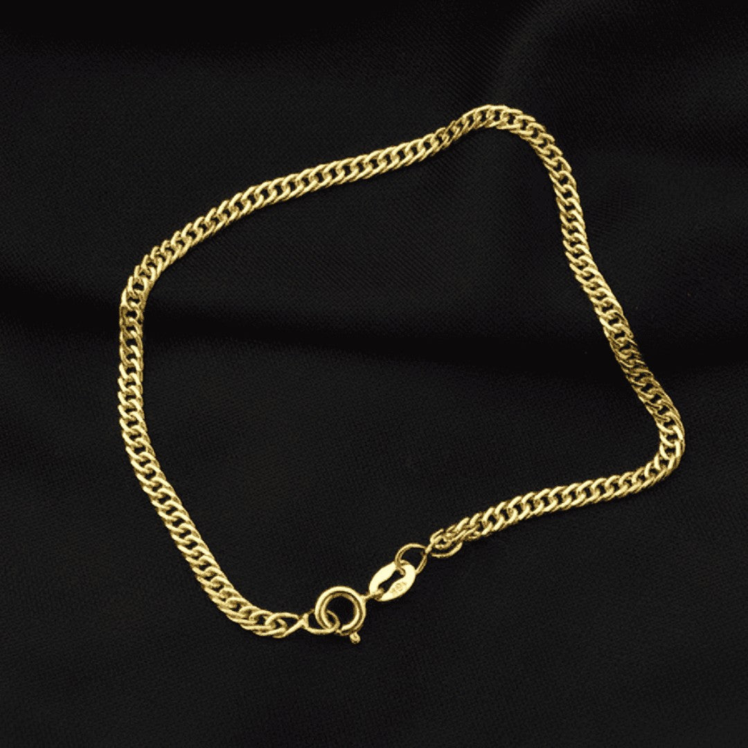 🔱 TitanGold™ – Pulseira Masculina Grumet Dupla Lacraia Banhada a Ouro 18K