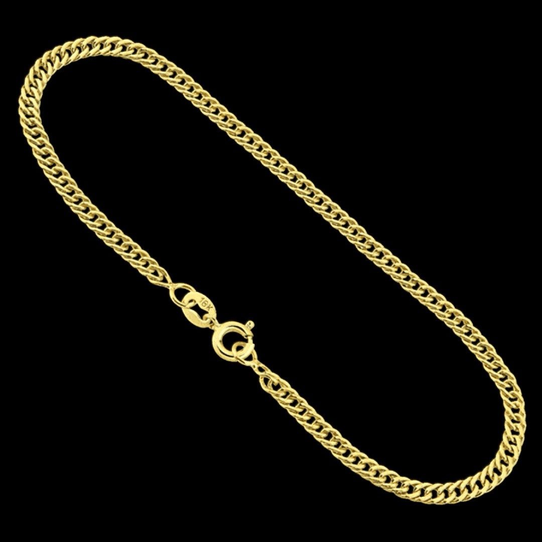 🔱 TitanGold™ – Pulseira Masculina Grumet Dupla Lacraia Banhada a Ouro 18K