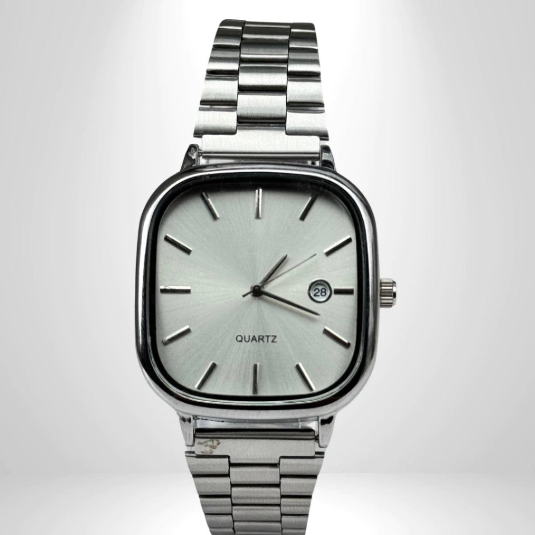 ⌚ ChronoRetro™ – Relógio Masculino Vintage Quadrado | Estilo Clássico com Toque Moderno