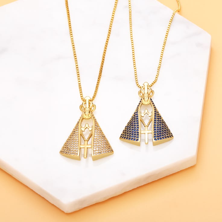 Colar Nossa Senhora Aparecida Dupla Face AuraSacra™ – Últimas Unidades