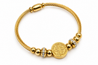 Bracelete Medalhão São Bento com Strass BentoLux – Promoção de Lançamento