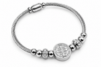 Bracelete Medalhão São Bento com Strass BentoLux – Promoção de Lançamento