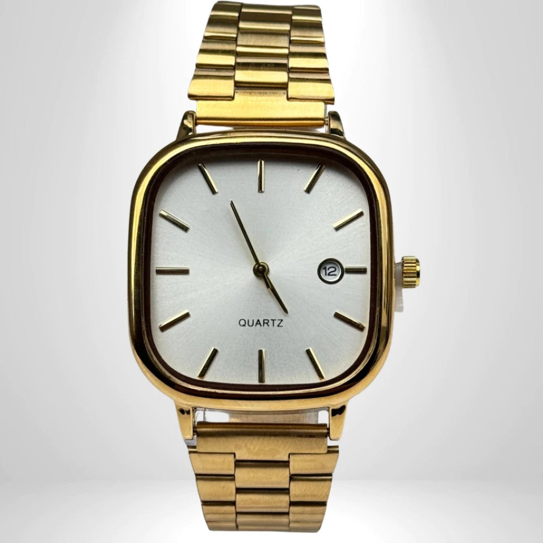 ⌚ ChronoRetro™ – Relógio Masculino Vintage Quadrado | Estilo Clássico com Toque Moderno