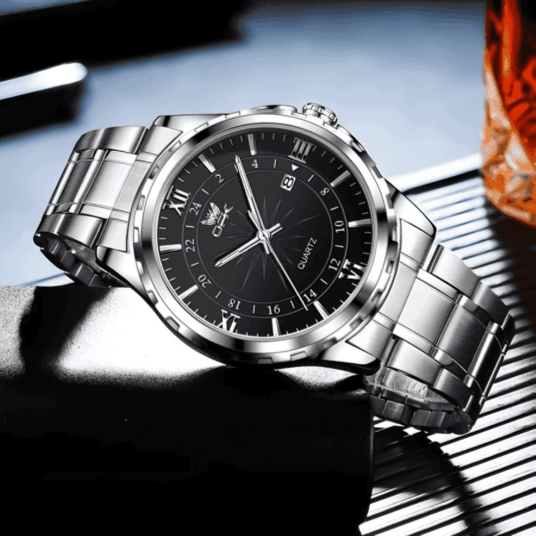 ⌚ IronChronos™ – Relógio Masculino Luxo Esportivo à Prova d’Água em Aço Inoxidável