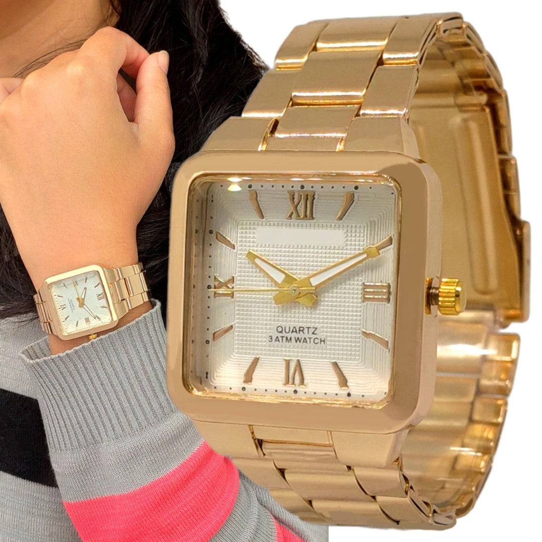 ⌚ SquareLuxe™ – Relógio Feminino Quadrado de Luxo e Estilo Moderno