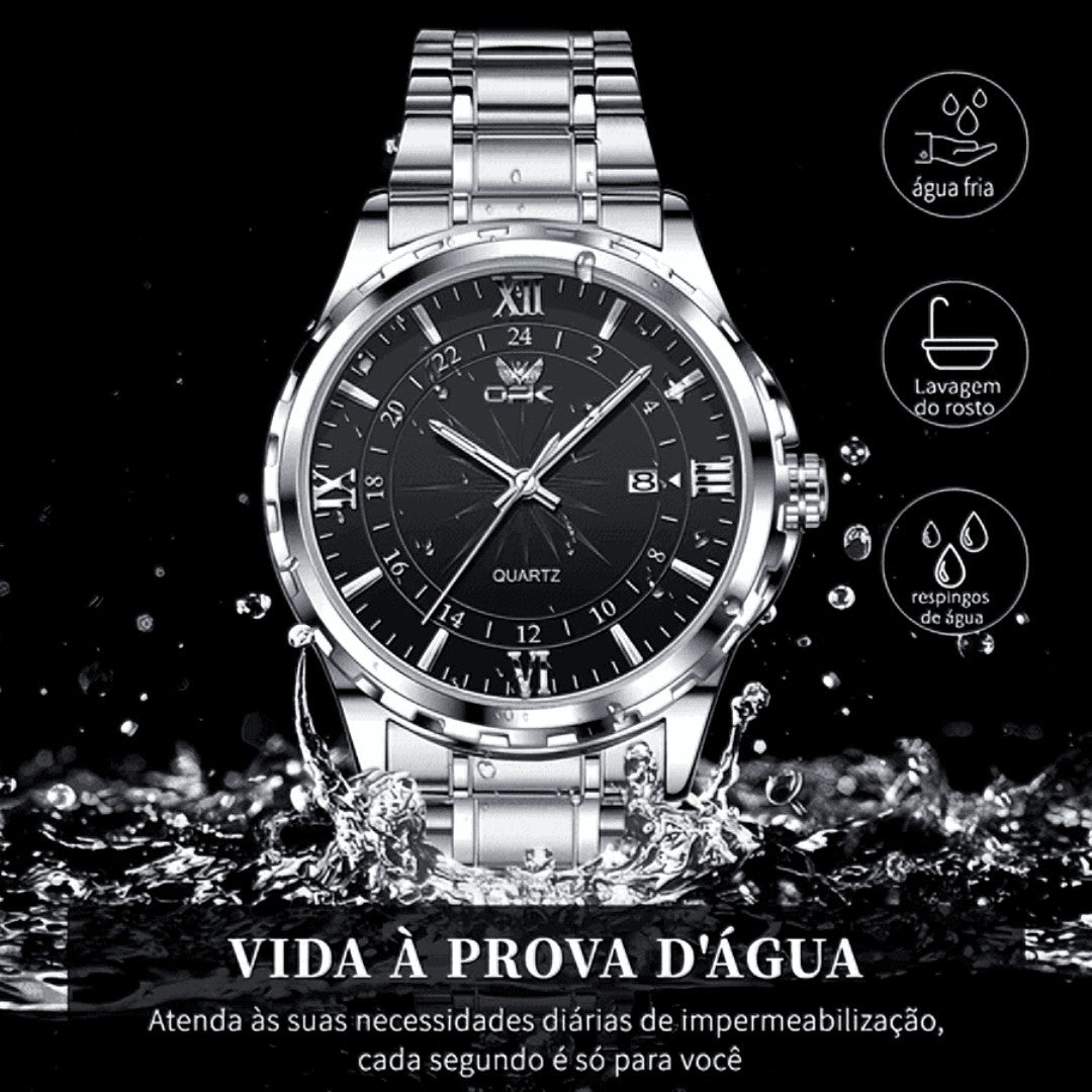 ⌚ IronChronos™ – Relógio Masculino Luxo Esportivo à Prova d’Água em Aço Inoxidável