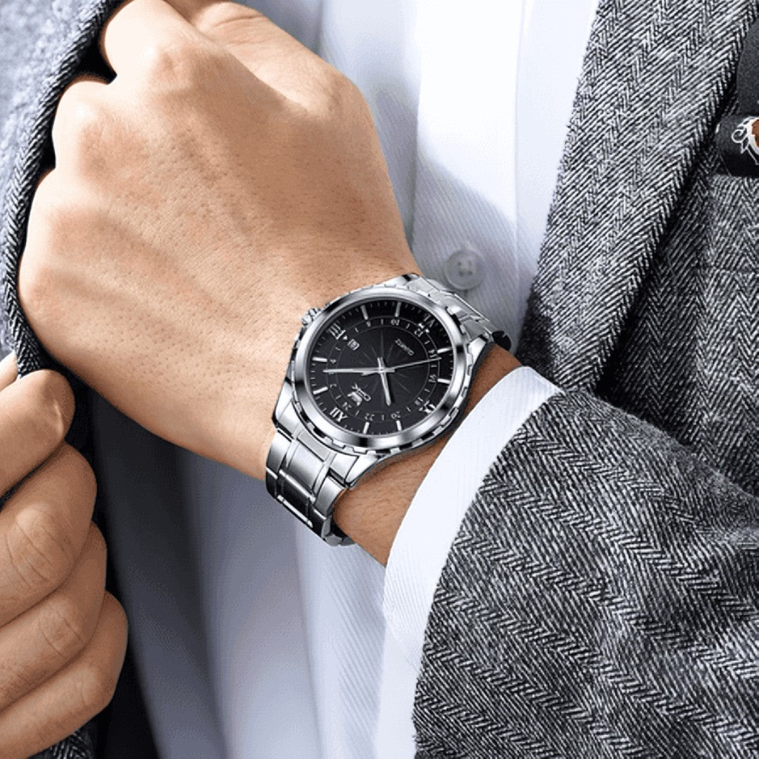 ⌚ IronChronos™ – Relógio Masculino Luxo Esportivo à Prova d’Água em Aço Inoxidável