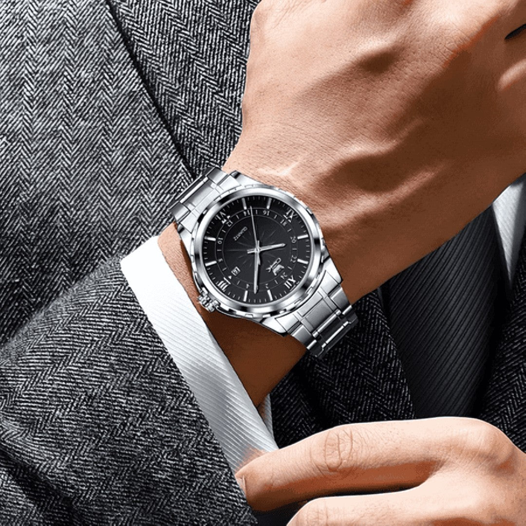 ⌚ IronChronos™ – Relógio Masculino Luxo Esportivo à Prova d’Água em Aço Inoxidável