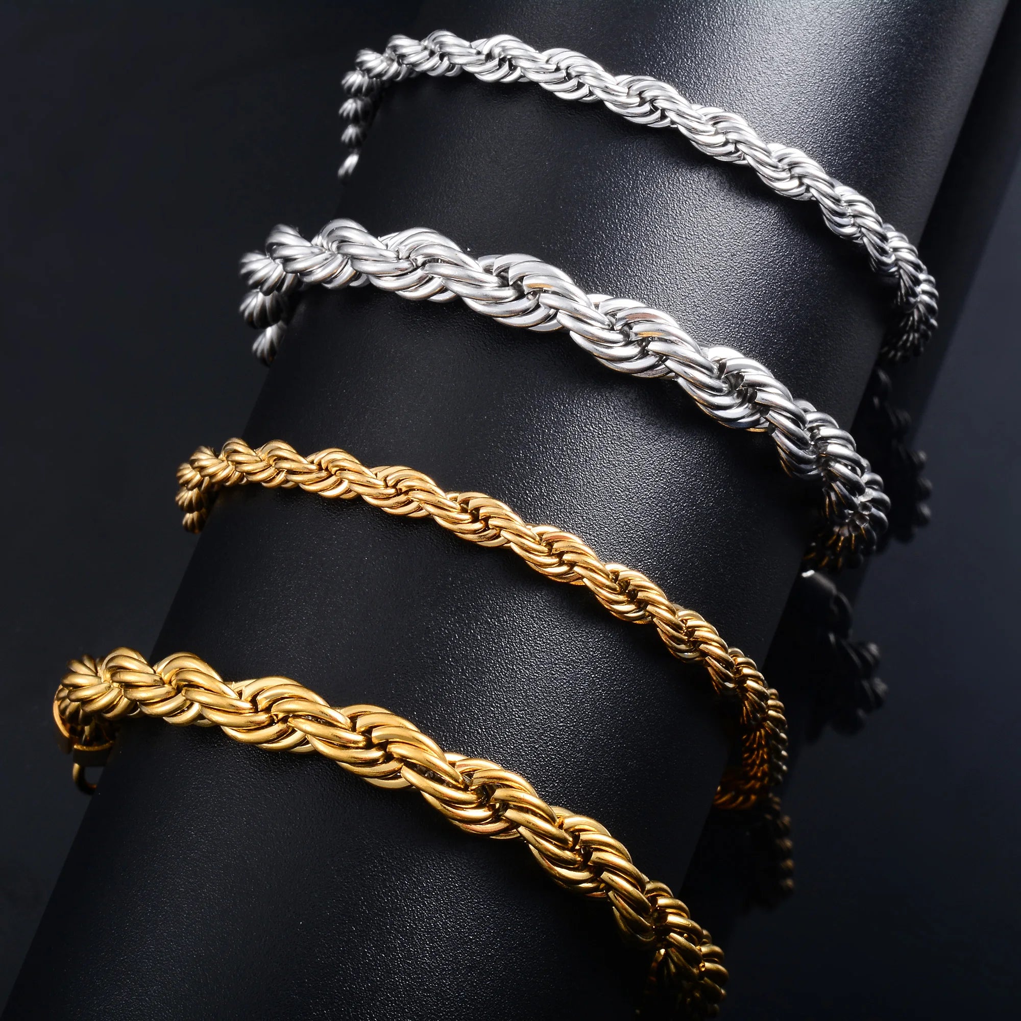 Pulseira Trançada  de Aço Inoxidável