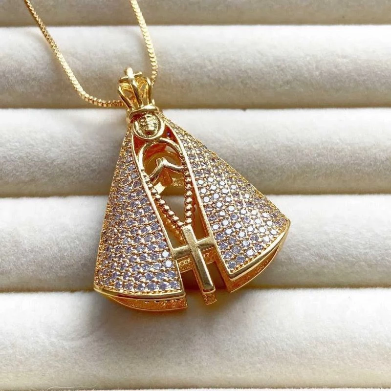Colar Nossa Senhora Aparecida Dupla Face AuraSacra™ – Últimas Unidades